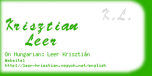 krisztian leer business card
